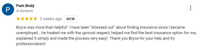 Google Review Blackham Insurance Group