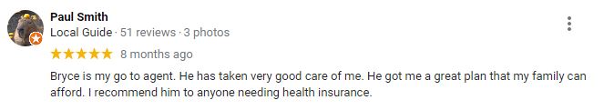 Google Review Blackham Insurance Group