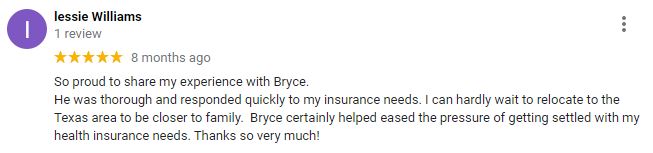 Google Review Blackham Insurance Group